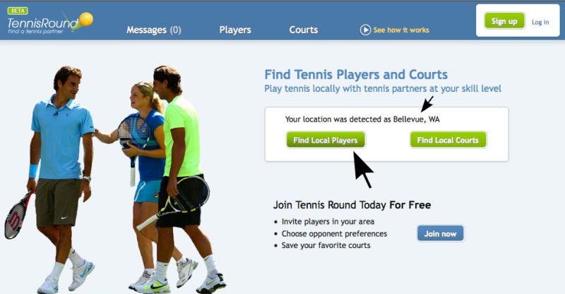 tennis round home page